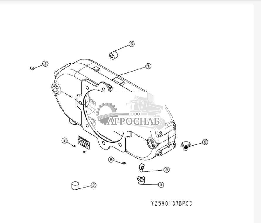 YZ590137 Узел двух корпусов насоса 